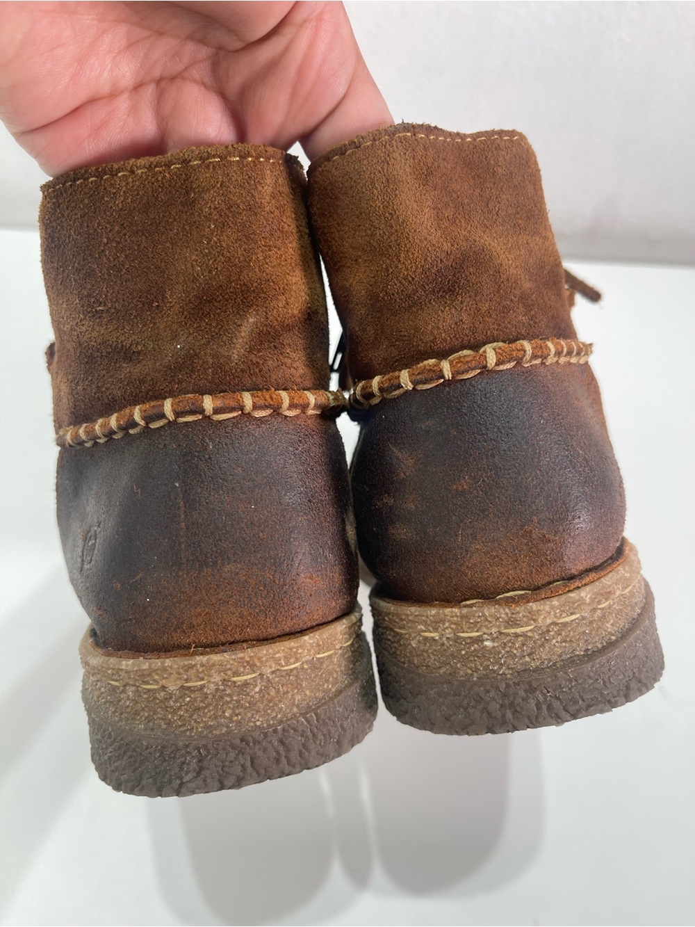 Born Calyn Leather Ankle Boots Brown Ginger Distressed Women's 9 M Boho Earthy - Picture 4 of 9
